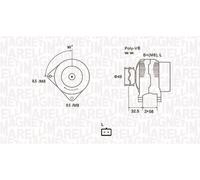 MAGNETI MARELLI Alternatore Generatore Per Opel Vivaro Furgone F7 1.9 DTi