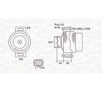 MAGNETI MARELLI Alternatore OPEL 2,2 2,0 13129850 13229988 24430294 24455914