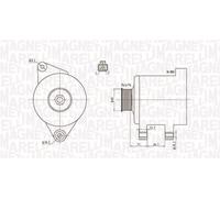 MAGNETI MARELLI Alternatore OPEL VAUXHALL 1,7 1204425 8980311551 6204275