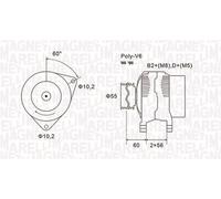 MAGNETI MARELLI Alternatore OPEL VAUXHALL 2,2 2,0 6204105 6204142 6204149