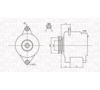 MAGNETI MARELLI Alternatore per NISSAN 2,2 2,5 -23100-5M310 A003TB0771 A3TB0771