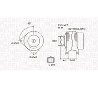 MAGNETI MARELLI Alternatore per RENAULT NISSAN OPEL 2,5 1,9 23100-00Q0H 4416689