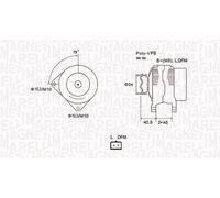 MAGNETI MARELLI Alternatore PEUGEOT CITROËN FIAT 2,2 2,0 5702G9 71786195 5702H0