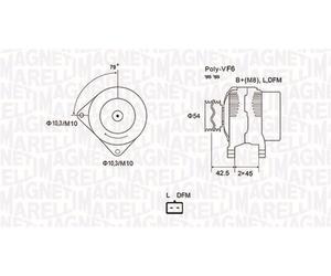 MAGNETI MARELLI Alternatore PEUGEOT CITROËN FIAT 2,2 2,0 5702G9 71786195 5702H0
