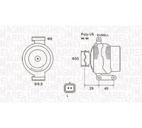 MAGNETI MARELLI Alternatore RENAULT DACIA 1,4 1,6 2310000QAC 7700101279 8253502