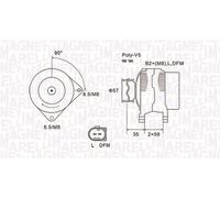 MAGNETI MARELLI Alternatore SKODA VW SEAT 1,2 030903025E 03D903025JX 039903025E