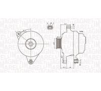 MAGNETI MARELLI Alternatore TOYOTA 1,8 1,6 270600D010 27060-0D010 27060-0D110