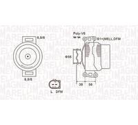 MAGNETI MARELLI Alternatore VW SKODA AUDI 2,0 1,8 06B903016AA 06B903016AB