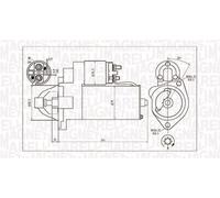 MAGNETI MARELLI Avviatore Starter Per Audi A4 Avant VW Passat Variant 8E5 B6