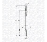 MAGNETI MARELLI Candelette per Dodge Nitro Chrysler Grand Voyager V 2.8 CRD