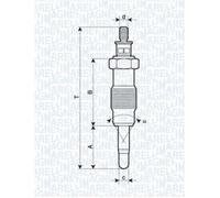 MAGNETI MARELLI Candelette per Ford Escort Klasseic Familiare 1.8 Td Fiat Ducato