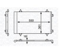MAGNETI MARELLI Condensatore, Climatizzatore 350203710000 Compatibile con: CITROËN C8, JUMPY II, JUMPY II Kasten, FIAT SCUDO Bus, SCUDO Kasten, SCUDO Pritsche/Fahrgestell, ULYSSE, LANCIA PHEDRA