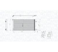 MAGNETI MARELLI 350203747000 Condensatore climatizzatore