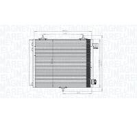 MAGNETI MARELLI Condensatore climatizzatore CITROËN PEUGEOT DS 1,6 1,4 364050