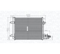 MAGNETI MARELLI Condensatore Climatizzatore Con Essicatore per VW Touran 2.0 Tdi