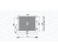 MAGNETI MARELLI Condensatore climatizzatore for NISSAN 1,5 92100-1FE0B