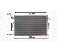 MAGNETI MARELLI Condensatore climatizzatore for NISSAN 1,6 2,0 92100JD000