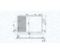 MAGNETI MARELLI Condensatore climatizzatore KIA 2,0 0K2KB-61480