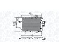 MAGNETI MARELLI Condensatore climatizzatore OPEL VAUXHALL 1,2 1,6 13114011