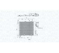 MAGNETI MARELLI Condensatore climatizzatore OPEL VAUXHALL 1,7 2,0 1850050