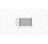 MAGNETI MARELLI Condensatore climatizzatore OPEL VAUXHALL CHEVROLET 2,0 1,6