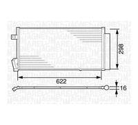 MAGNETI MARELLI Condensatore Climatizzatore Per Fiat Doblo Grande Monovolume 263