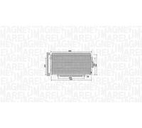 MAGNETI MARELLI Condensatore climatizzatore per SUBARU 2,0 2,5 73210-FG000