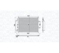 MAGNETI MARELLI Condensatore climatizzatore RENAULT 1,1 1,5 8200448252