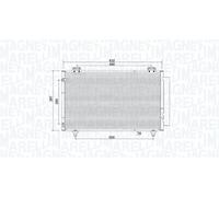 MAGNETI MARELLI Condensatore climatizzatore TOYOTA 1,4 2,0 88450-02240