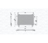 MAGNETI MARELLI Condensatore climatizzatore TOYOTA 1,4 88460-0D060