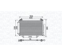 MAGNETI MARELLI Condensatore climatizzatore TOYOTA 1,5 1,3 88450-0D020