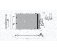 MAGNETI MARELLI Condensatore climatizzatore VAUXHALL OPEL 1,2 1,4 1850092