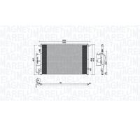 MAGNETI MARELLI Condensatore Condizionatore D'Aria per Fiat Croma 1.8 16V 2.4 D