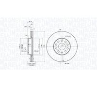 Magneti Marelli Disco freno 361302040158 anteriore ventilato