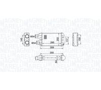 MAGNETI MARELLI Intercooler FIAT 1,9 2,4 46405892 46440215