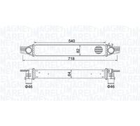 MAGNETI MARELLI Intercooler FIAT CITROËN PEUGEOT 1,2 1,4 0384L7 51790623