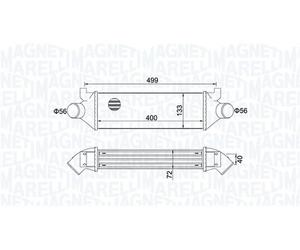 MAGNETI MARELLI Intercooler FORD 2,4 1671440 4042309 4164696 4401912 4522532