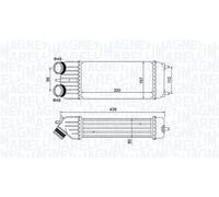 MAGNETI MARELLI Intercooler Per Peugeot 207 CC WD_ WA_ WC_ WK_ Citroën C3