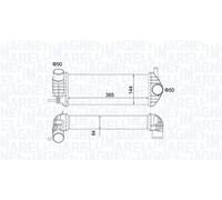 MAGNETI MARELLI Intercooler RENAULT 1,5 8200382109 8200427469