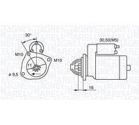 MAGNETI MARELLI Motorino d'avviamento 063280029010 Compatibile con: FORD C-MAX, FOCUS C-MAX, FOCUS II, FOCUS II Stufenheck, FOCUS II Turnier, MAZDA 3, 3 Stufenheck, VOLVO C30, S40 II, V50