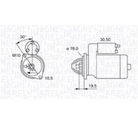 MAGNETI MARELLI Motorino d'avviamento OPEL 1,7 2,2 1202591 2506934 31200PLZD00