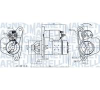 MAGNETI MARELLI Motorino d'avviamento per RENAULT NISSAN 2,0 1,8 23300-CK800
