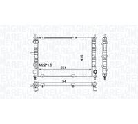 MAGNETI MARELLI Radiatore Acqua Per Fiat Marea Weekend Bravo I 185 182