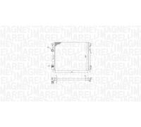 MAGNETI MARELLI Radiatore Acqua Per Renault Clio II Kangoo Dacia Sandero