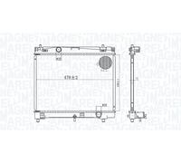 MAGNETI MARELLI Radiatore Acqua Per Toyota Yaris Yaris/Vios Berlina