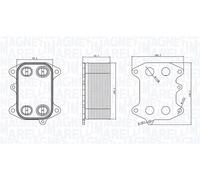 MAGNETI MARELLI Radiatore Olio Adatto Per VW Passat Variant 365 2.0 TDI 1.6 3C5