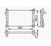 MAGNETI MARELLI Radiatore Raffreddamento motore ALFA ROMEO 2,0 1,6 50514481
