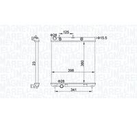 MAGNETI MARELLI Radiatore Raffreddamento motore CITROËN PEUGEOT DS 1,2 1,6