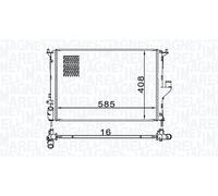 MAGNETI MARELLI Radiatore Raffreddamento motore DACIA RENAULT LADA 1,6 1,5