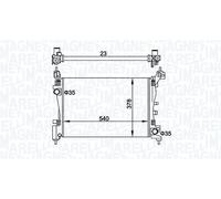 MAGNETI MARELLI Radiatore Raffreddamento motore FIAT 1,4 1,2 51864284 52233982